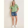 VENUS Womens Eyelet Button-Up Blouse - 2 of 3