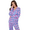 Casual Nights Women's Long Sleeve Rayon Button Down Pajama Set - 4 of 4