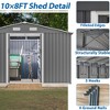 Outdoor Storage Sheds, Outside Garden Storage Shed with Lockable Door, Spacious Waterproof Roof Design, Utility Tool Storage Shed for Backyard - 4 of 4