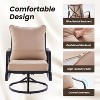 Lirago 2-Piece Outdoor Dining Chairs Set Waterproof Rattan & Rust-Resistant Metal Frame, with Cushions for Patio/Poolside 43.3"x25.6"x35.4" - 3 of 4