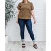 Women's Spotted Animal Print Blouse - Hailey & Co - 4 of 4