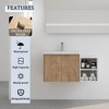ChicFurnit Bathroom Vanities Modern Vanity with Sleek Design and Ample Storage for Bathroom Spaces, Brown,35.6”*18.1”*19.3" - 2 of 3