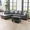 AndMakers 28.5 in. W Faux Leather Rectangle Ottoman with Storage - 2 of 4