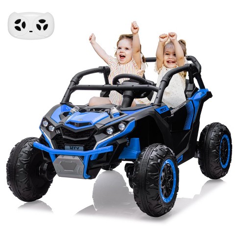 Ride on Car for Kids, 24V 2 Seater Powered Electric Off-Road UTV Toy,4WD Electric Vehicle with Remote Control,LED3 Speeds,Horn, Music - image 1 of 4