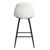DOMETOUR Counter Stool Set of 2 Armless Modern Metal Bar Stool with Back and Footrest Counter Height for Kitchen Home Bar - 4 of 4