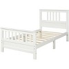Streamdale Wood Platform Bed with Headboard and Footboard, Twin (White) - 3 of 4