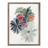 Kate and Laurel Blake Flowers on Glass 2 Whole Flowers Framed Printed Art by Jessi Raulet of Ettavee, 18x24, Gold - 2 of 4