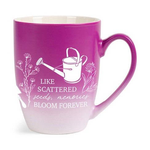 Elanze Designs Like Scattered Seeds Memories Bloom Forever Two Toned Ombre Matte Pink and White 12 ounce Ceramic Stoneware Coffee Cup Mug - image 1 of 4