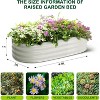 2 Pcs 4.5x2x1ft Oval Raised Garden Bed, Garden Bed Outdoor,Planter Raised Boxes for Vegetables, Flowers,Tool-Free Asse - 3 of 4