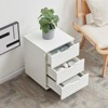 FONTOI File Cabinets, 3 Drawer Vertical Rolling Wood with Casters for Home Office, Stylish Under Desk Solution, White, 15.74"*15.74"*22.16" - 2 of 4
