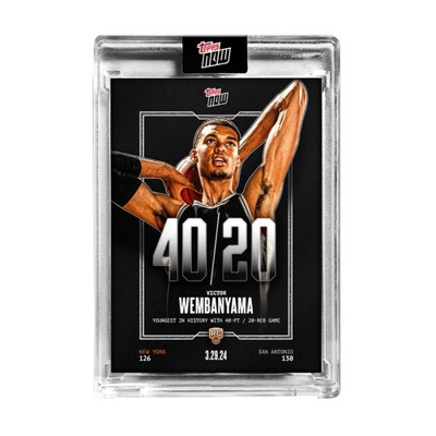 Topps NOW NBA 2023-24 Victor Wembanyama 40/20 Trading Card VW-5