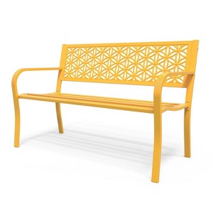 Karl Home | 50 in. Metal Outdoor Bench (7 colors available) - 1 of 4