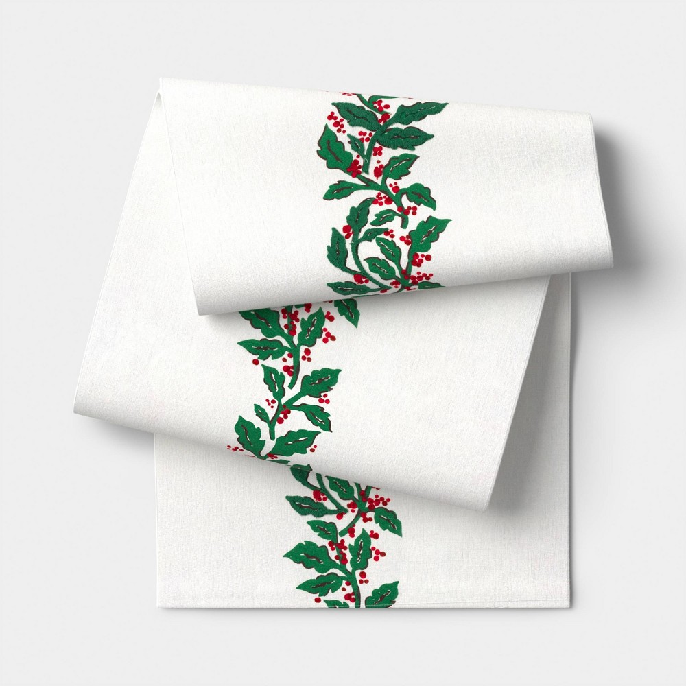 72"x14" Holly Berry Table Runner - Threshold™.  Set of 2