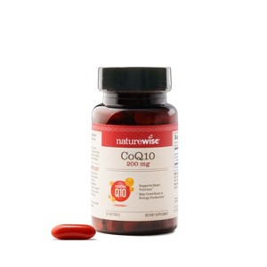 NatureWise CoQ10 200mg Softgels, High Potency Ubiquinone - Coenzyme Q10 Supplement - Antioxidant - Heart Health + Energy - Vegan, Non-GMO - 1 of 4