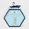 14K Gold Dipped Cubic Zirconia Duo Initial Multi-Strand Necklace - A New Day™ Gold - 3 of 4