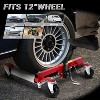 Car Dolly Jack Set of 4, 1500LBS Car Wheel Dolly, Heavy Duty Rollers with Foot Pedal, Hydraulic Jack, for Tire Auto Repair Moving - 2 of 4