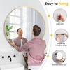 Bathroom mirror, metal frame mirror, high-definition eco-friendly wall-mounted vanity mirror, can be hung horizontally or vertically. - 3 of 4