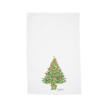 C&F Home Cardinal Yuletide Tree Printed Cotton Flour Sack Kitchen Towel