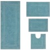 Set of 4 Classy Bathmat Collection Aqua Cotton Tufted Bath Rug - Home Weavers - 2 of 4