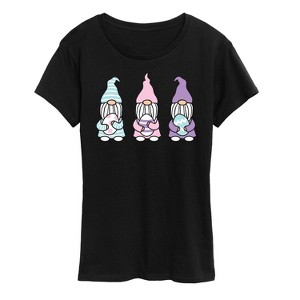 Women's - Instant Message - Easter Gnomes Short Sleeve Graphic T-Shirt - 1 of 4
