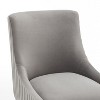 SEYNAR Modern Glam Velvet Black Metal Legs Dining Chair or Vanity Chair Set of 4 with Rear Handle - 3 of 4