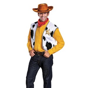 Mens Disney Toy Story 4 Woody Deluxe Costume - One Size Fits Most - Multicolored - 1 of 1