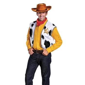 Mens Disney Toy Story 4 Woody Deluxe Costume - One Size Fits Most - Multicolored