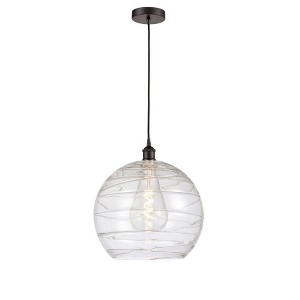 Athens Deco Swirl - 1 Light Pendant In Industrial Style-15.88 Inches Tall and 13 Inches Wide - 1 of 1