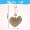 Unique Bargains Metal Alloy Soft Durable Artificial Cute Puff Ball Keychain 1 Pc - 2 of 4