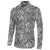Lars Amadeus Men's Animal Print Button Down Long Sleeve Vintage Shirt - 2 of 4