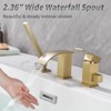 Itopfox Waterfall Roman Tub Faucet with Hand Shower, Deck Mount 3 Hole Bathtub Faucet Set High Flow Bath Tub Faucet Set Solid Brass, Brushed Gold - 3 of 4