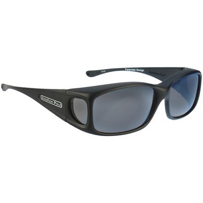 Jonathan Paul Fitovers Razor Small S Unisex Designer Fitover Sunglasses Wear Over Rx/Presciption Eyeglasses, Polarized Polarvue Gray