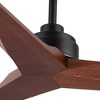 YUHAO 60 in. Indoor Farmhouse Rustic Light Walnut Blades 6-speed Ceiling Fan without Light and Remote Control - 3 of 4