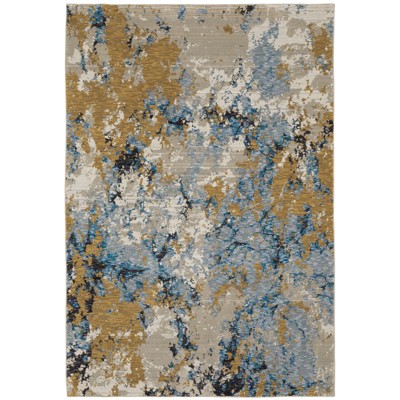 Oriental Weavers Evolution 0980A Blue/ Gold Indoor Area Rug - 3'3" x 5'2"