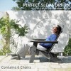 Arceso Folding Adirondack Chair,  15 Inch HDPS Fire Pit Patio Chairs Weather Resistant, Modern Plastic Outdoor Chairs with Cup Holder - 3 of 4