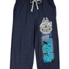 Star Wars Episode 4: A New Hope Millennium Falcon Men's Navy Blue Sleep Pants - 2 of 4