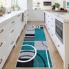 Indoor Modern Geometric Area Rugs Striped Abstract Low Pile Carpets for Living Room Bedroom Washable Non Slip Thin Soft Floor Carpet - 4 of 4