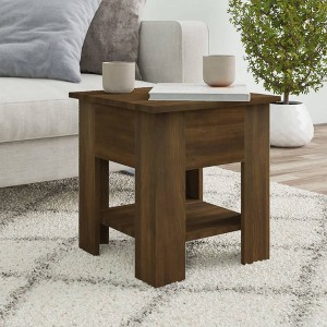 vidaXL Coffee Table Brown Oak 15.7 in.x15.7 in.x16.5 in. Engineered Wood - 1 of 4
