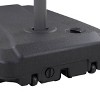 136.8lbs Rectangular Patio Umbrella Base with Wheels Gray - CorLiving: Heavy-Duty, Weather-Resistant, No Assembly Required - 4 of 4