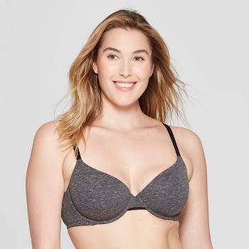 All.you. Lively Women's All Day Deep V No Wire Bra - Heather Gray 34dd :  Target