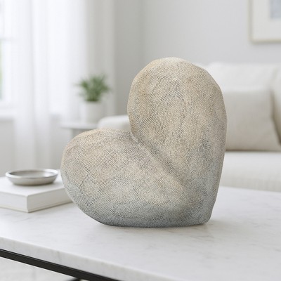 Creative Abstract Ceramic Heart Sculpture, Room, Office Decor or Gift