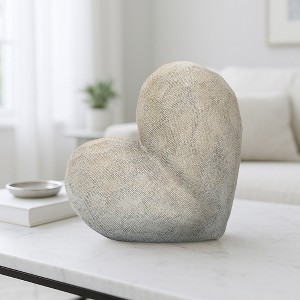 Creative Abstract Ceramic Heart Sculpture, Room, Office Decor or Gift - 1 of 4