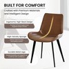 WJSHome Modern Dining Chairs Set of 8, Minimalist Kitchen & Dining Room Chairs, Upholstered PU Leather Cushion Seat and Sturdy Metal Legs - 3 of 4