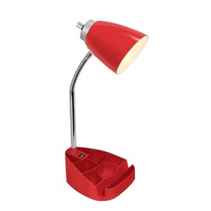 Creekwood Home Sleek Essentials 18.5" Flexible Coordinating Desk Lamp with USB Port and Storage - 1 of 4