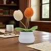 Unique Bargains Artificial Plants Hand-Knit Tulip DIY Yarn 1.97"x1.97"x5.51" 1 Pcs - 2 of 4