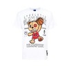 Slickblue Men's Bear Embroidery Short Sleeve T-shirt, Soft Stretch, Casual Tee, Street Style, White/Aqua, Size M-2XL - 3 of 4