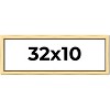 PosterPalooza | Panoramic Simple Gold Picture Frame - UV Acrylic, Foam Board Backing, Hanging Hardware - 2 of 4