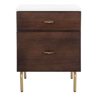 white and gold nightstand target