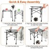 Racxily Portable Folding Camping Table W/ Adjustable Height, Rustproof Carbon Steel Foldable Roll-Up Camping Table for Picnic Camping Hiking - 4 of 4