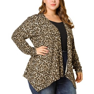 Agnes Orinda Women's Plus Size Asymmetric Open Front Fashion Cardigans - 1 of 4